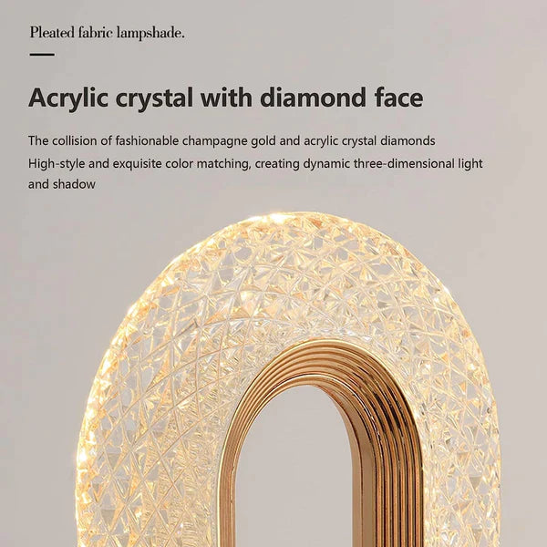 Oval Crystal Stand Night Lamp