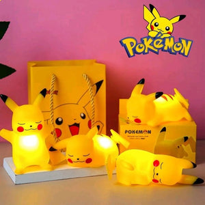 Pikachu Action Figure Night Light Anime Cute Lamp(SET OF 4)