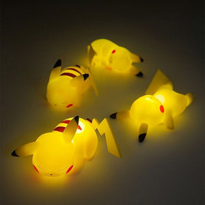 Pikachu Action Figure Night Light Anime Cute Lamp(SET OF 4)