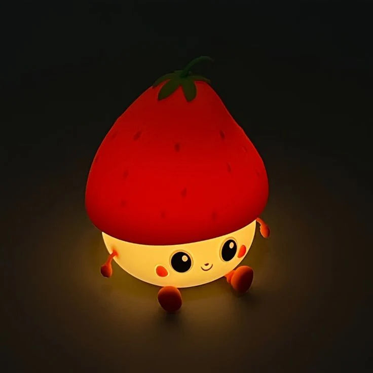 Silicone Strawberry LED Rechargeable Night Light