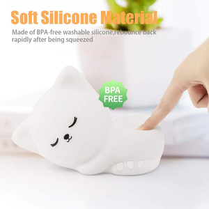 SNORING CAT SILICON NIGHT LAMP WITH 7 COLOUR MODES