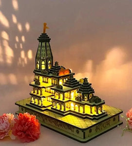 Shri Ram Mandir Ayodhya 3D Wooden Temple with light