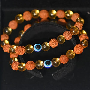 Buy 1 Get 1 Free | Rudraksha & Citrine Bracelet