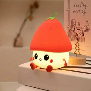 Silicone Strawberry LED Rechargeable Night Light